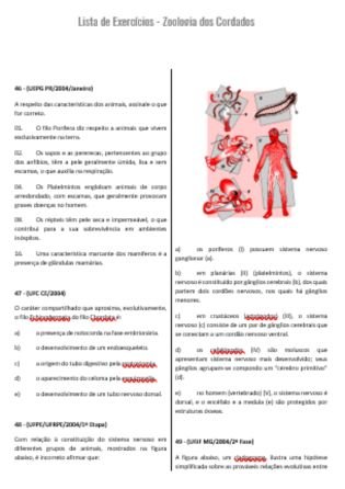 Lista de exercícios 3 - atividade de zoologia