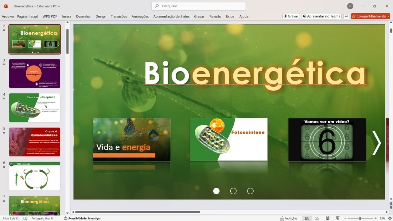 Bioenergética 2 - capa slides de biologia
