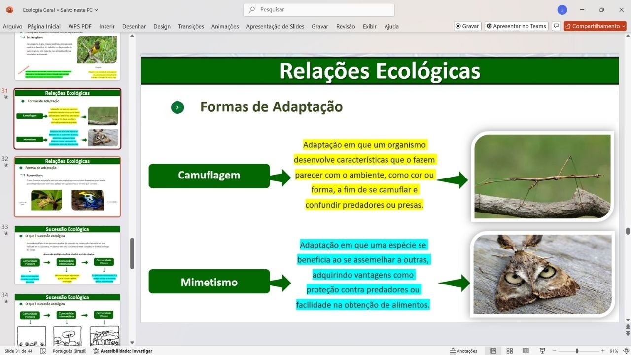 Ecologia 3 - capa slides de biologia