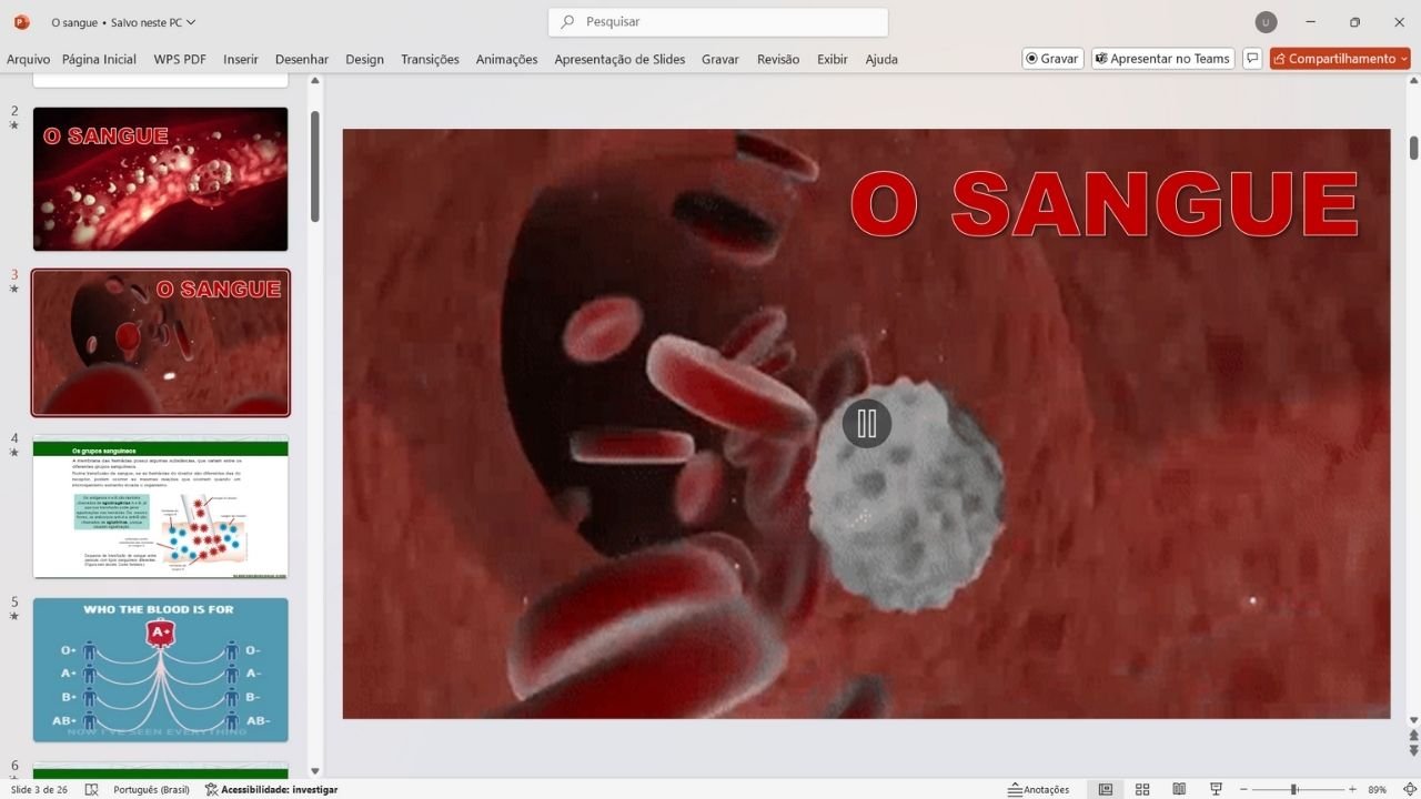 O sanguecitologia 1 - capa slides de biologia