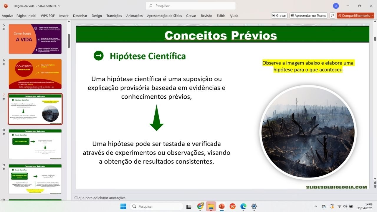 Origem da vida 3 - capa slides de biologia