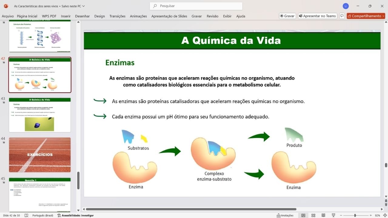 características dos seres vivos 6 - capa slides de biologia