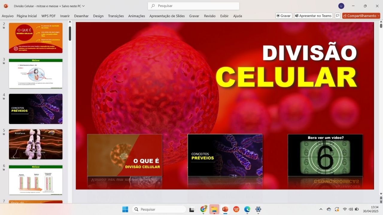 divisão celular 2 - capa slides de biologia